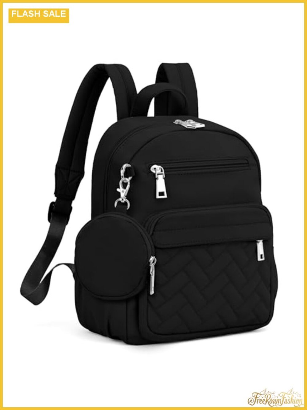 Waterproof Nylon Puffer Mini Backpack with Anti-Theft Design, Tablet Sleeve, 10
